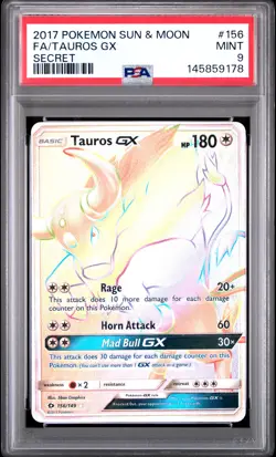 2017 Pokemon Sun & Moon 156 Tauros PSA 9 145859178 - Image 1