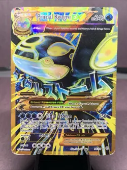 Pokemon TCG Primal Kyogre EX 96/98 Ancient Origins Shiny Gold Full Art Holo Rare - Image 1
