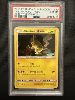 PSA 10 PIKACHU HOLO DETECTIVE PIKACHU POKEMON MJ - Image 1