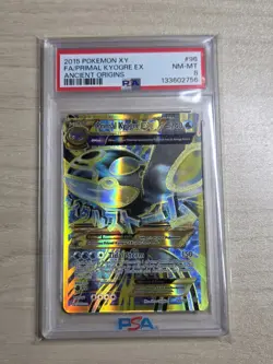 2015 Pokemon XY Ancient Origins PSA 8 Mega Primal Kyogre EX #96 FULL ART - Image 4