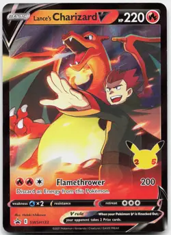 Lance's Charizard V SWSH133 Holo Promo Sword & Shield Promo Pokemon Near Mint - Image 1