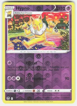 HYPNO 061/195 UNCOMMON SILVER TEMPEST POKEMON REVERSE HOLO NM/M - Image 1