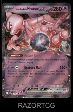 TEAM ROCKET'S MEWTWO EX 205 HOLO P SCARLET & VIOLET PROMO POKEMON NM/M - Image 1