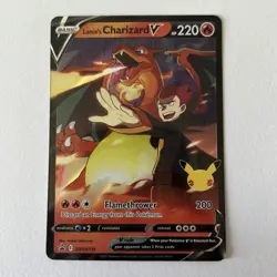 Pokemon TCG Lance's Charizard v SWSH133 Celebrations Black Star Promo Holo - Image 1
