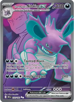 Team Rocket's Nidoking ex - 216/182 (Holo) LP SV10: Destined Rivals Pokemon - Image 1