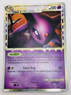 Pokemon TCG Espeon Prime 81/90 Undaunted Ultra Rare Holo Foil Vintage 2010 - Image 2