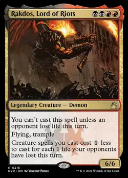 NM Rakdos, Lord of Riots, MTG, Ravnica Remastered, Magic the Gathering, 215 - Image 1
