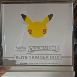 Pokemon 25th Anniversary Celebrations Elite Trainer Box . small rip on front. - Image 1