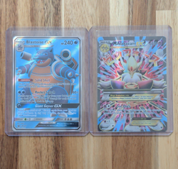 Blastoise GX & Mega Alakazam EX Holo Pokemon TCG Sun & Moon Lot 2017 - Image 1