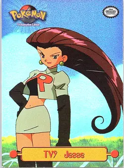 Topps 1998 Pokemon TV9 - Jesse Team Rocket Textured Rainbow Foil - Image 1