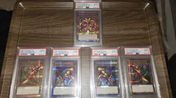 Yu-Gi-Oh! 2022 World Premiere Pack JP Exodia 5-Card Set PSA 10 Graded - Image 1