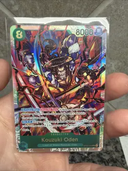 One Piece Card Game Kouzuki Oden OP02-030 Character Holo 8000 Power - Image 1