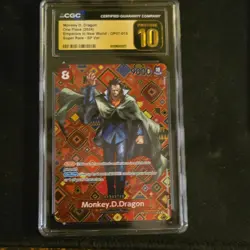 One Piece Monkey D. Dragon OP07-015 Super Rare SP CGC 10 9000 Power 8 Cost - Image 1