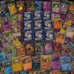 Pokemon 100 Card Lot GUARANTEED EX/V + Holo & Rare Mix - Image 1