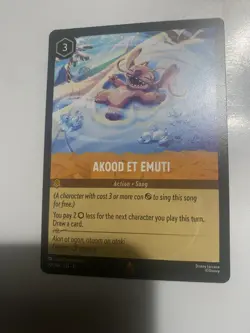 Disney Lorcana TCG Akood Et Emuti Stitch Action Song Card 29/204 Regular - Image 1