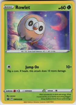 Holo Foil Rowlet - SWSH220 Promo SWSH: Sword & Shield Promo Cards - Image 1