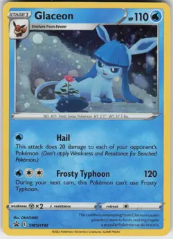 Played Holo Glaceon SWSH192 SWSH: Sword & Shield Promo Cards Promo - Image 1
