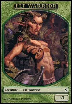 MRM English Token - Jeton Elf Warrior - Elfe Guerrier 1/1 MTG magic LRW - Image 1