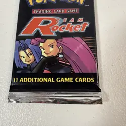 ⭐Pokemon TCG Team Rocket Unlimited Booster Pack Sealed WoTC 2000 Vintage11Cards 742818061742 - Image 2