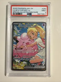 2026 POKEMON ASC EN-ASCENDED HEROES #280 LILLIE'S CLEFAIRY EX PSA 9 - Image 1