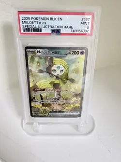 Pokemon 2025 Sv Black Bolt Meloetta ex 167/086 SIR Holo PSA 9 - Image 1