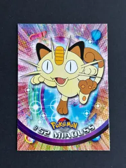 Pokemon - TV Animation - TOPPS - #52 Miaouss - Blue Logo - Occasion - FR - Image 1