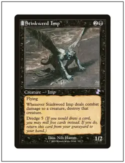 1x Stinkweed Imp, Retro Frame Art, Magic the Gathering MTG NM - Image 1