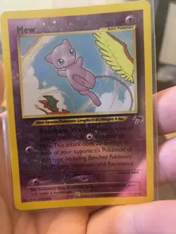 Pokemon Mew Southern Islands 1/18 Holo Promo Basic *SWIRL* - Image 1