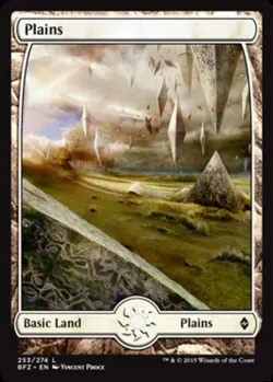 4x Plains (253) (Full Art) ~ Near Mint Battle for Zendikar MTG Magic x4 4 Ultima - Image 1