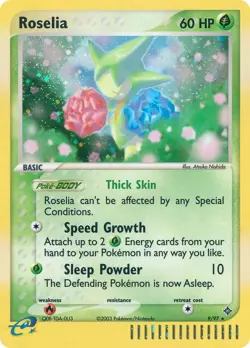 Pokemon TCG - Roselia - 9/97 - Holo - Rare - EX Dragon [Moderately Played] - Image 1