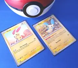 Pokemon TCG Paradox Rift - Plusle 060/182 & Minun 061/182 NM - Image 1
