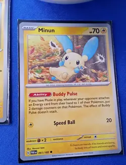 Pokemon TCG Paradox Rift - Plusle 060/182 & Minun 061/182 NM - Image 3