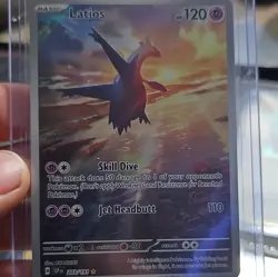 Pokemon TCG Latios 203/191 Sv08 Surging Sparks Illustration Rare Full Art Holo - Image 1