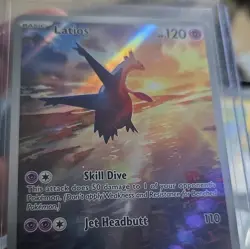 Pokemon TCG Latios 203/191 Sv08 Surging Sparks Illustration Rare Full Art Holo - Image 4