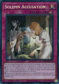 Solemn Accusation Blzd Yugioh Nm Pack Fresh Secret Rare - Image 1