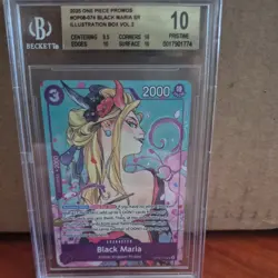 2025 ONE PIECE PROMOS ILLUSTRATION BOX VOL 2 #074 BLACK MARIA BGS 10 - Image 1