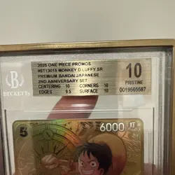 2025 One Piece 2nd Anniversary Promo Monkey D Luffy SR #ST13-015 BGS 10 - Image 3