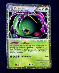 2010 Pokemon MEGANIUM PRIME Black Star Promo HOLO Ultra Rare Tin Card #HGSS08 - Image 2