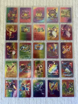 Lot Of 25 Iridescent Foil Fan Art Pokemon Cards - Image 1