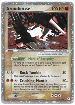 Lightly Played Groundon EX Card 93/101 Hidden Legends Series, LP Condition - Image 1