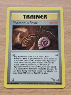 Pokemon Trading Card Game TCG Trainer Mysterious Fossil 62/62 Regular - Image 1