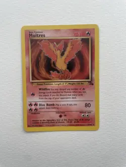 Pokemon Card Moltres 27/62. Original Fossil Non-Holo Rare. 1999. NM. - Image 1