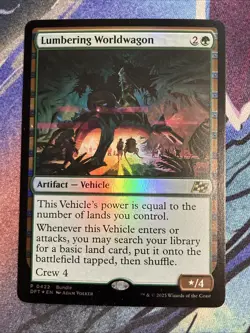 MTG 2025 Aetherdrift: Lumbering Worldwagon (0422) Promo Foil - Image 1