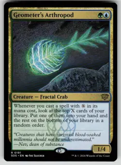 Geometer's Arthropod Rare Secrets of Strixhaven 191 MTG Near Mint 2026 - Image 1