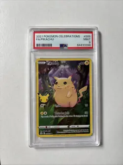 Pikachu 005/025 Holo Full Art Celebrations 25 Anniversary Pokemon Karte PSA 9 - Image 1