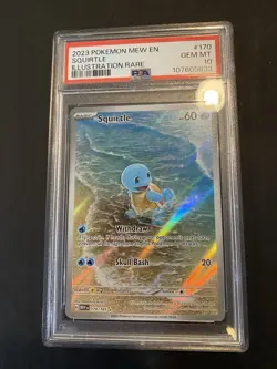 Pokemon 2023 SV 151 Squirtle 170/165 Illustration Rare Holo PSA 10 EN - Image 1