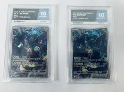 Pokemon N's Zekrom 031 Black Star Promo Sequential Ace 10 Gem x 2 9 Corners - Image 1