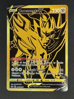 Zamazenta V - SWSH077 Sword & Shield Promo Black & Gold Pokemon NM - Image 1