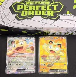 Meowth Ex - Perfect Order - Pokemon TCG - NM M - Lot Of 2 ME:03 - Image 3