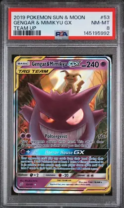 Pokemon TCG Gengar & Mimikyu GX Team Up Holo Ultra Rare - Image 1